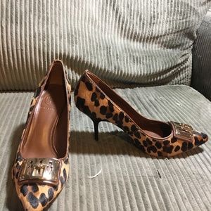 Tory Burch Animal Hair Heels